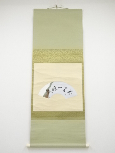 JAPANESE HANGING SCROLL / HAND PAINTED / FOLDING FAN 